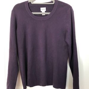 Purple Round Neck Sweater